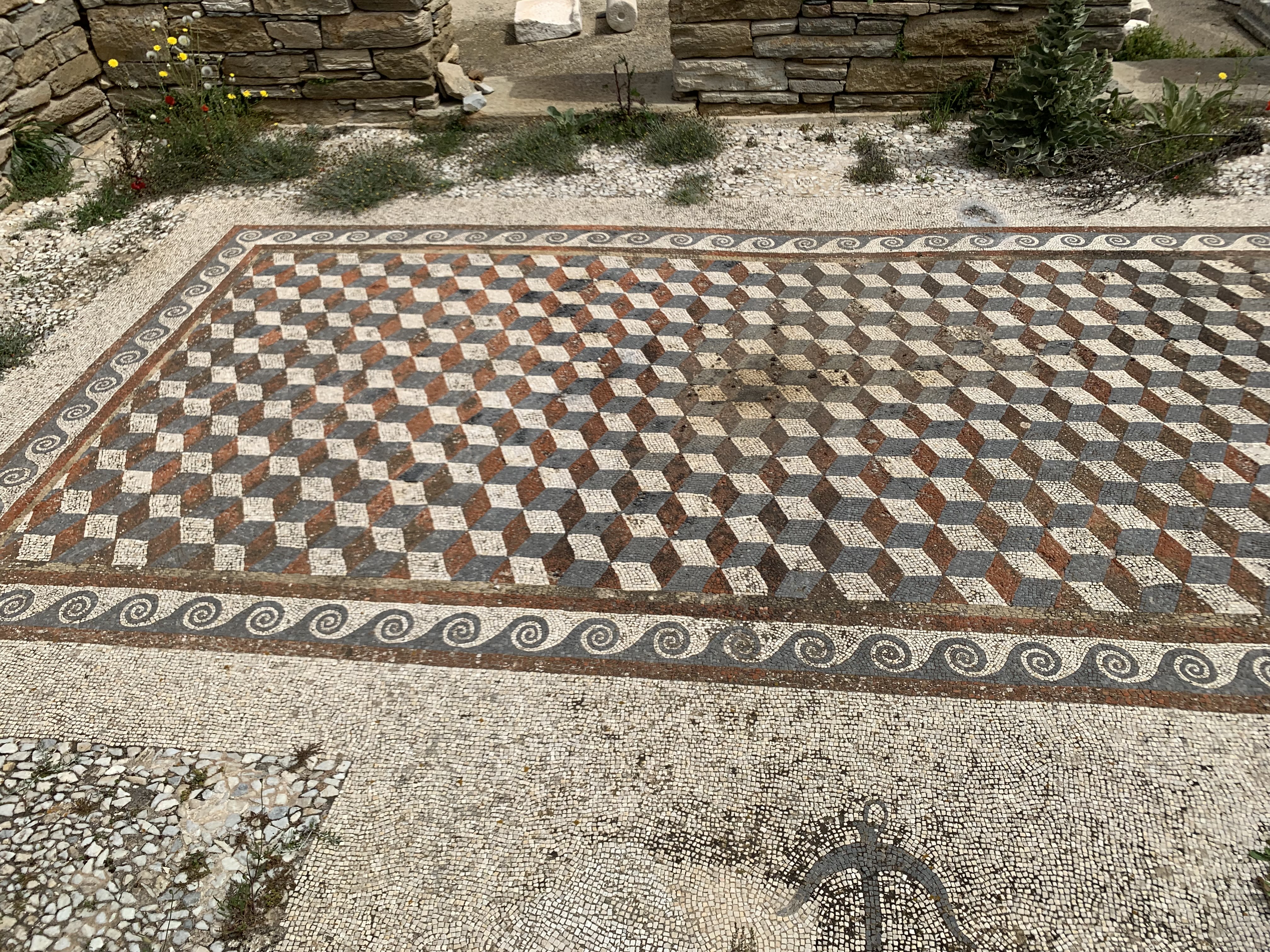 A floor mosaic from Delos showing reversible cubes.