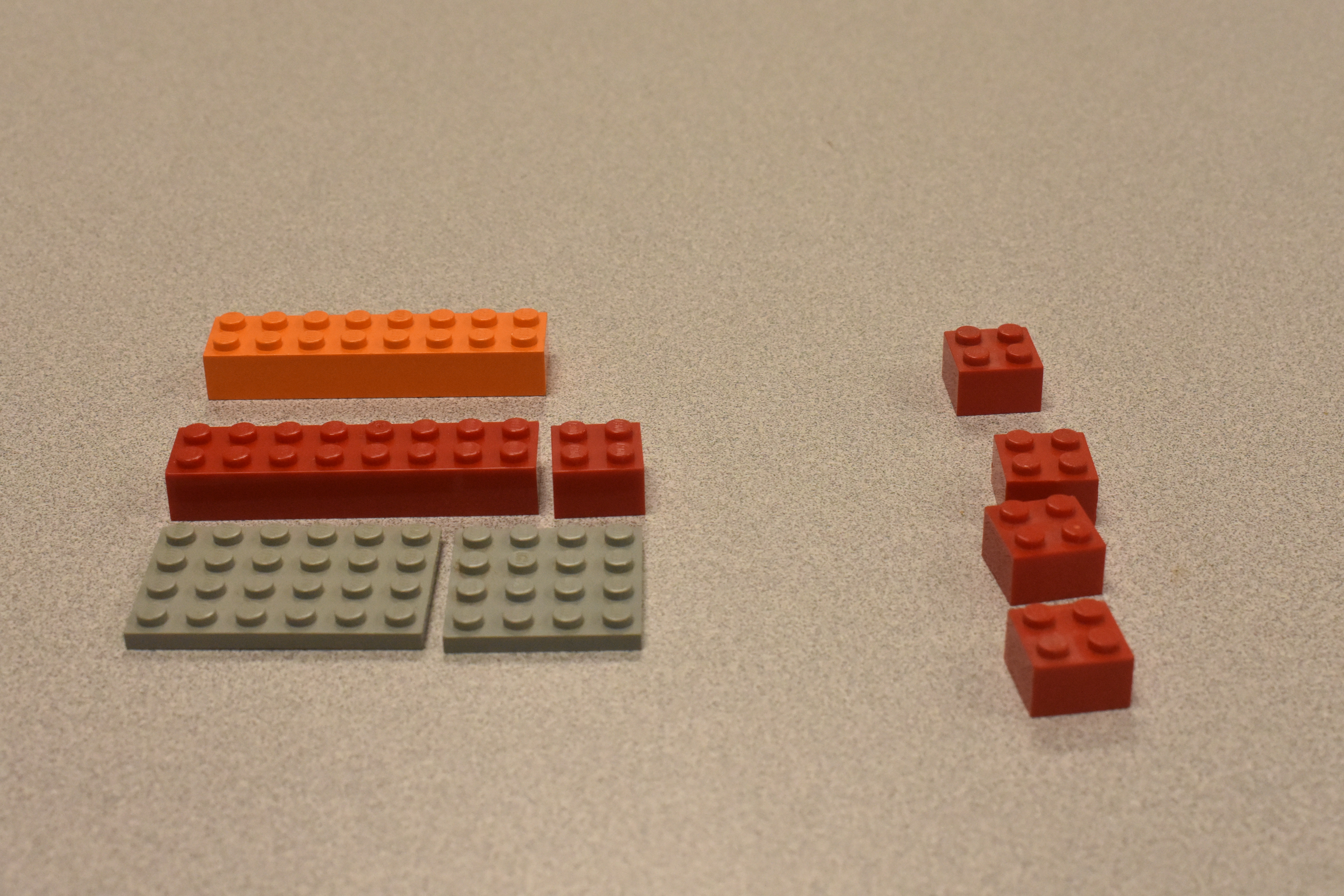 Lego pieces needed to build an impossible triangle.
