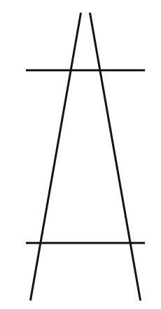 Illustration of the Ponzo Illusion.